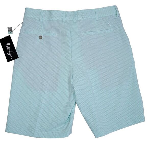 Walter Hagen Shorts Men Size 34 Seersucker Golf Gripper Stretch Waistband Green - Picture 2 of 15